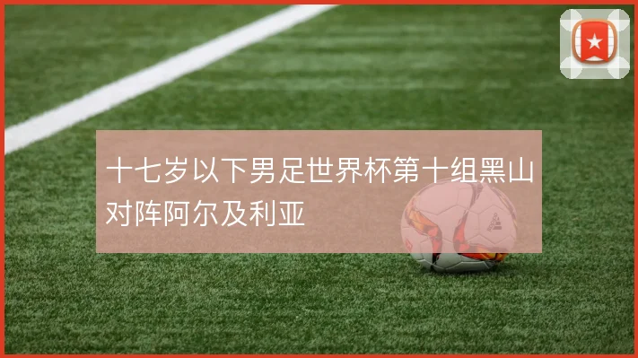 十七岁以下男足世界杯第十组黑山对阵阿尔及利亚